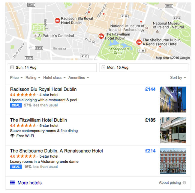 Google Hotel Ads Example